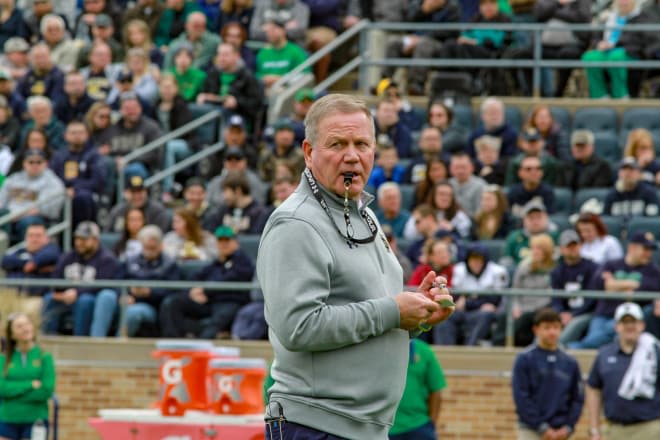 Notre Dame football head coach Brian Kelly