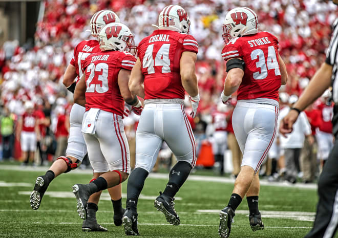 John Chenal (#44) and Mason Stokke (#34) are expected to play a big role for Wisconsin this fall. 