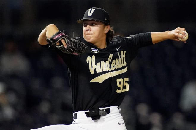 Carter Holton starting for Vanderbilt baseball vs. South Carolina