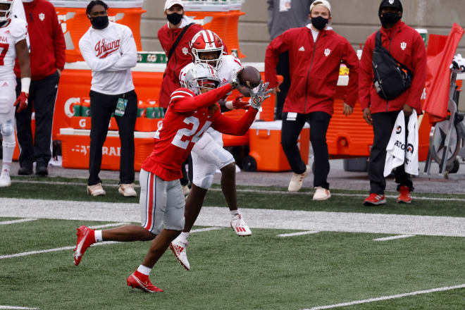Shaun Wade caught his first career pick six against Indiana on Saturday.
