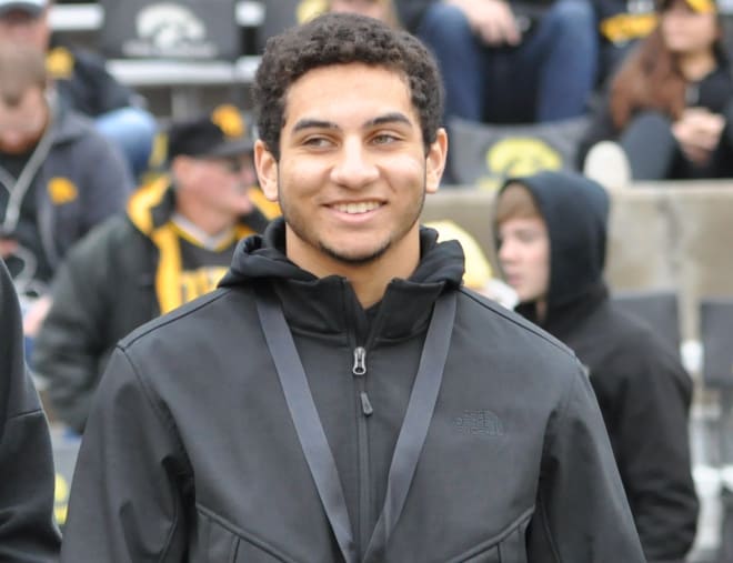 Class of 2019 defensive back Anthony Coleman at Kinnick Stadium.