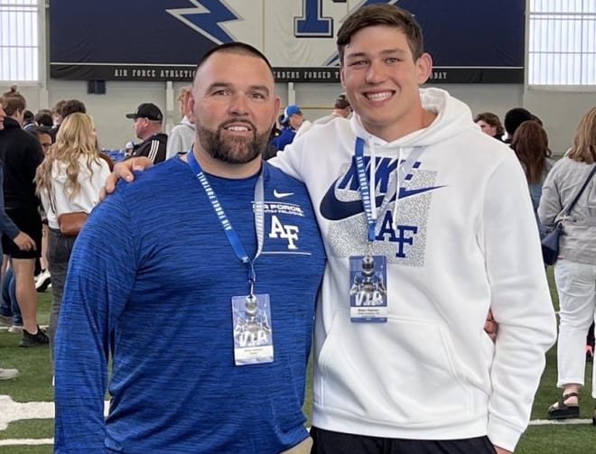 Blake Fletcher (right) committed to Air Force in June. 