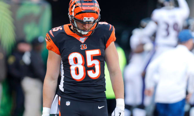 Former Notre Dame tight end Tyler Eifert has spent his first seven years in the NFL with the Cincinnati Bengals.