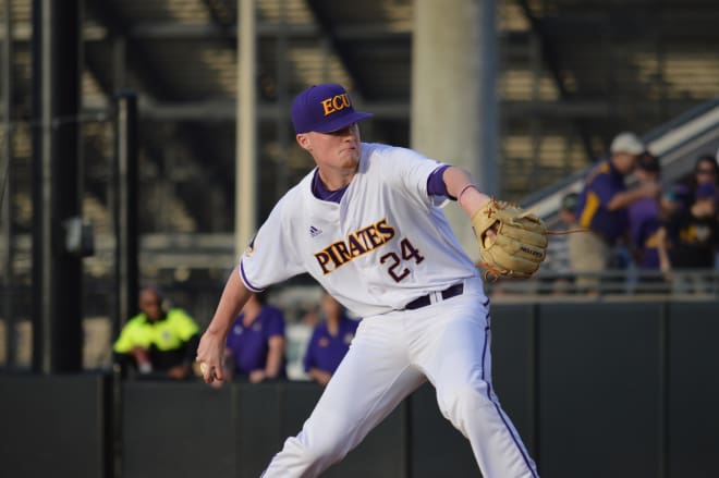 Trey Benton picked up his second victory of the season in ECU's 2-1 Friday night win over North Carolina.