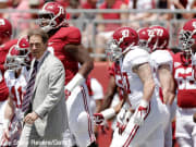 Saban describes how Alabama quarterbacks are hit during practice -  TideIllustrated