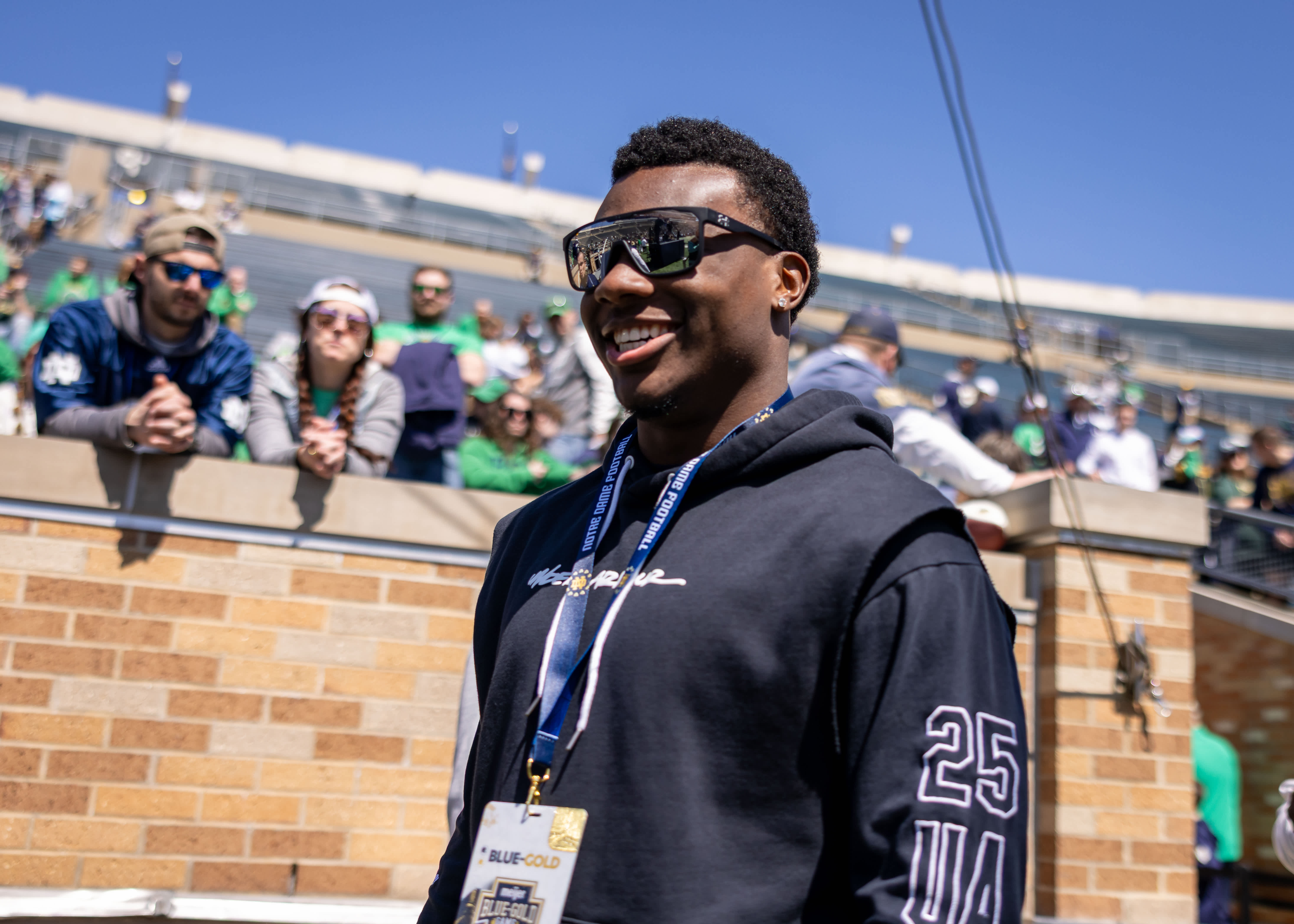 Javian Osborne on a Notre Dame visit.