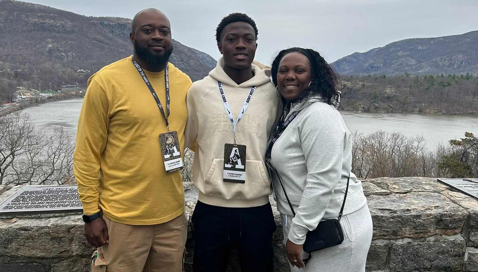 Ward and Parents at West Point ... view of the Hudson River