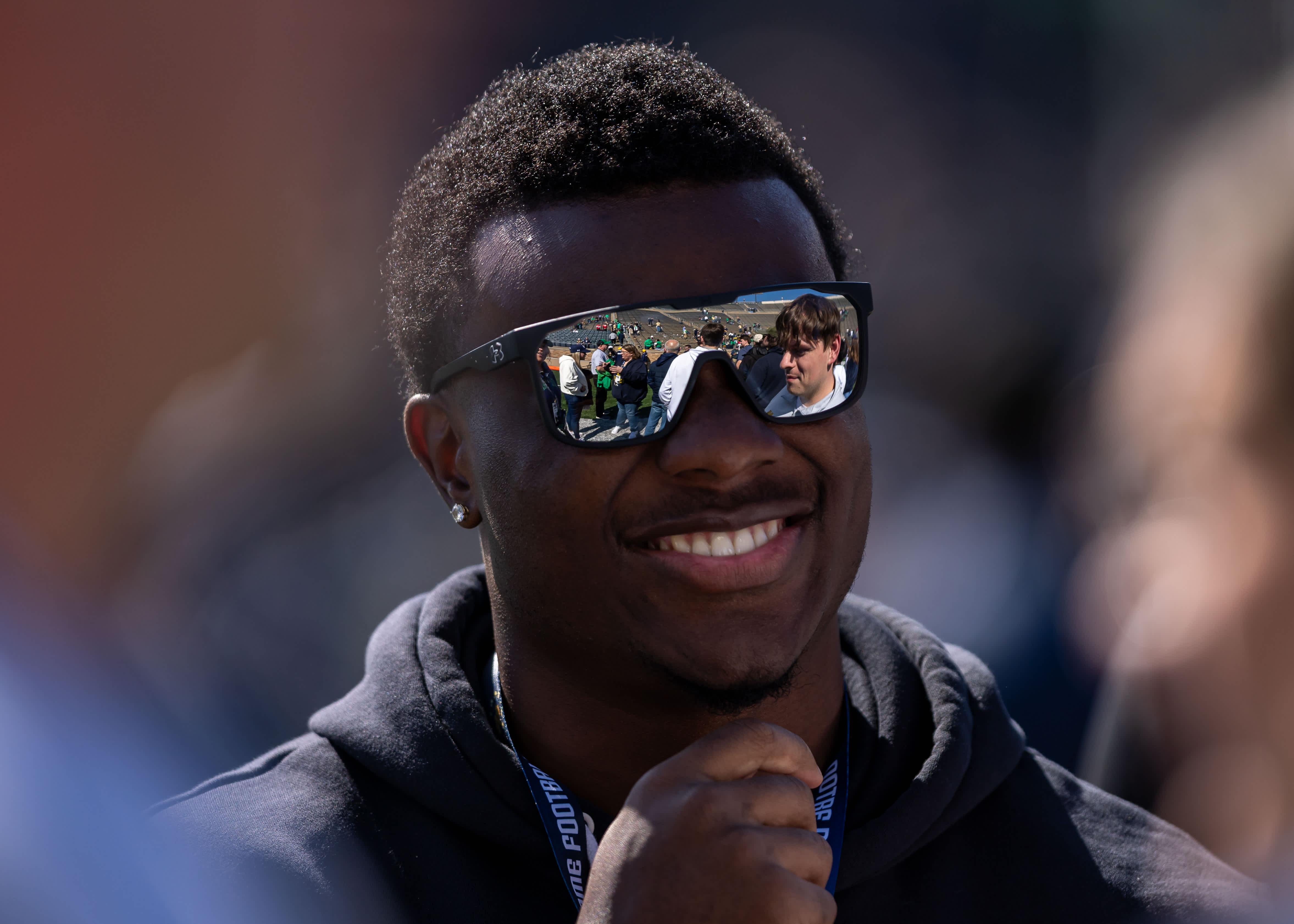 Javian Osborne on a Notre Dame visit.