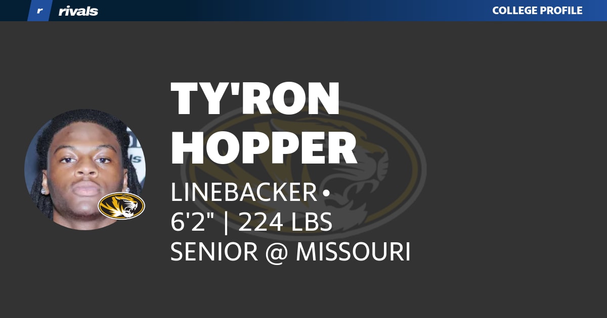 Tyron Hopper Senior Linebacker Missouri 