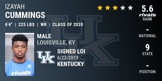 Izayah Cummings 2020 Wide Receiver Rivals Com