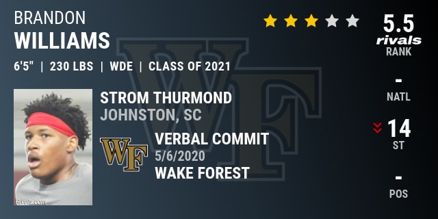 Brandon Williams 2021 Weakside Defensive End Rivals Com
