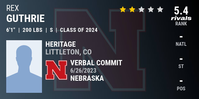 Rex Guthrie, 2024 Safety, Nebraska