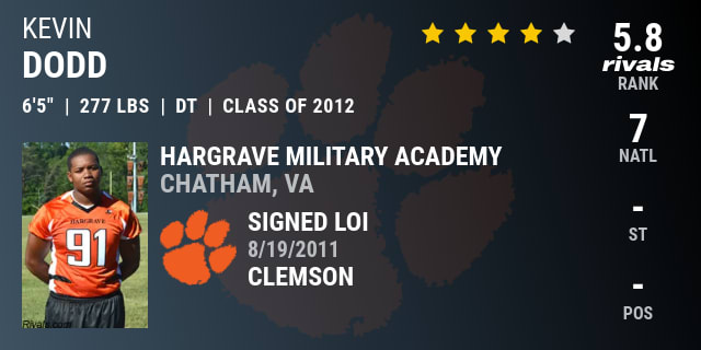 Kevin Dodd 2012 Defensive Tackle Clemson
